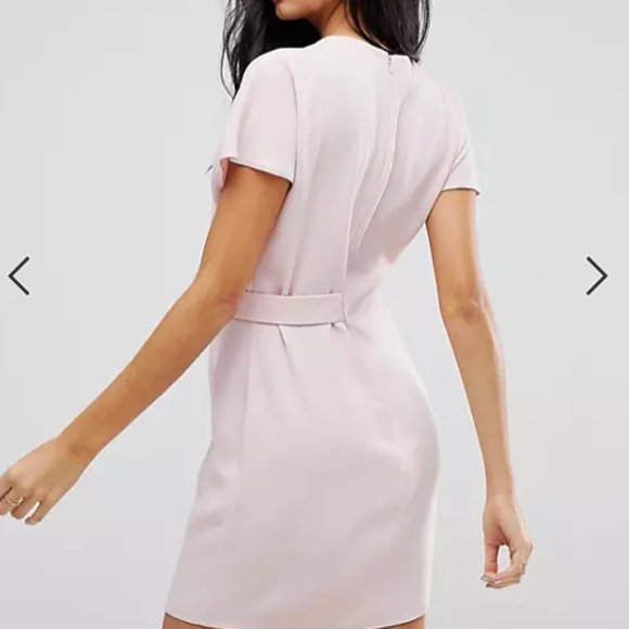 ASOS | Bright Orange Drape Mini Dress - Picture 6 of 7